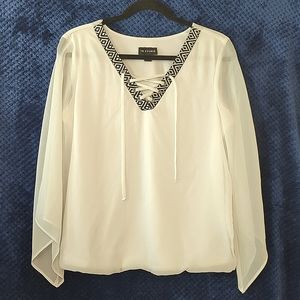 White Peasant Blouse by I.N. Studio